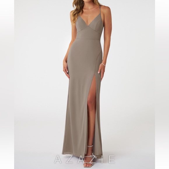 Azazie Dresses & Skirts - Azazie NWT Taupe Bridesmaid Dress event formal dress